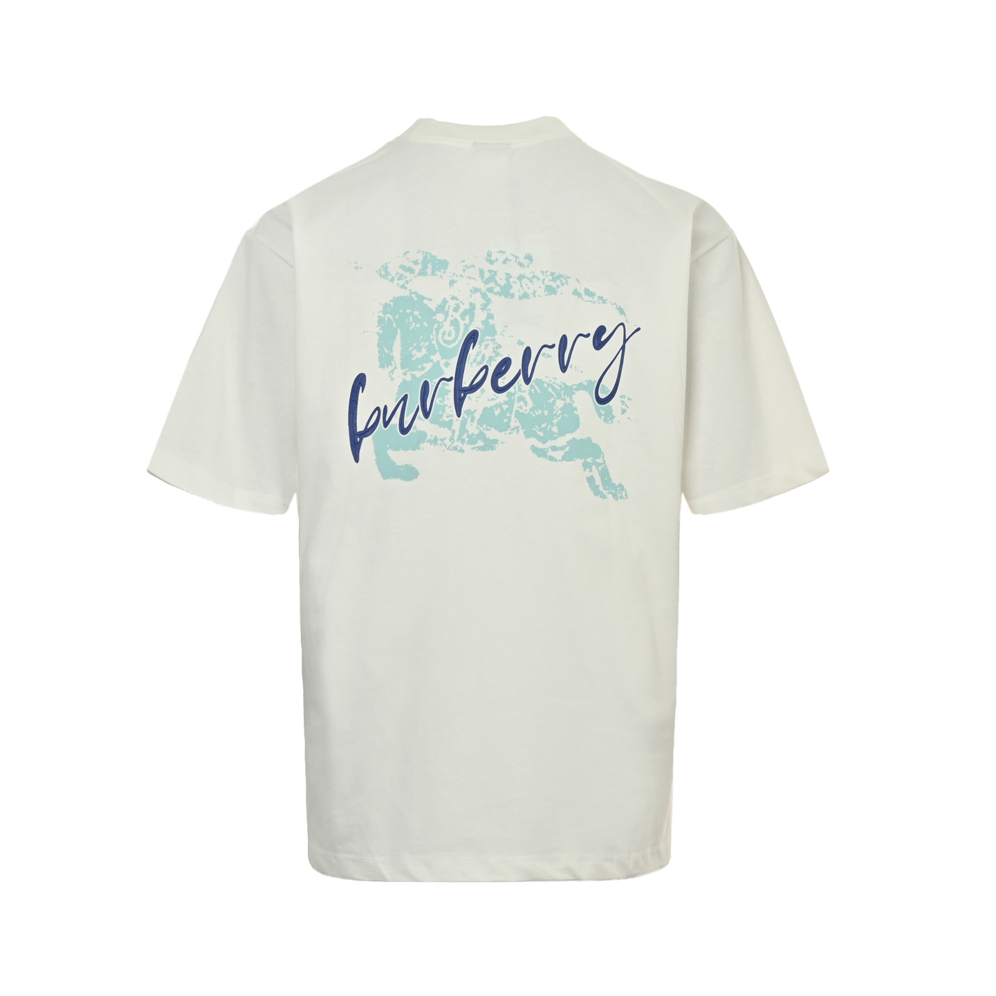 Burberry 25ss contrast collar horse print short sleeves