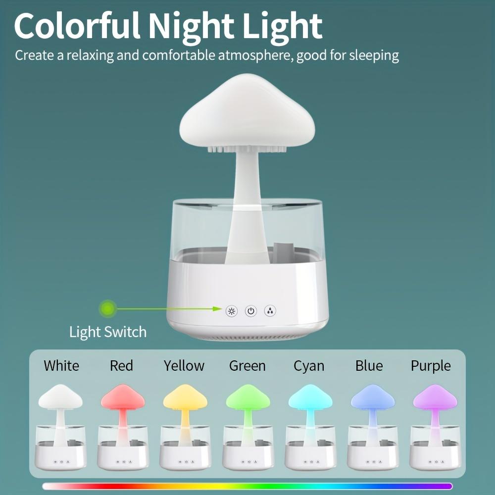 Creative Intelligent Multi-mode Multi-scene Colorful Lights Household Commercial Adjustable Rain Rain Cloud Humidifier USB Ultrasonic Atomization Colorful Night Light Cloud Raindrop Arrangement Machine (usb Interface Including Fcc, Ce, Rohs)