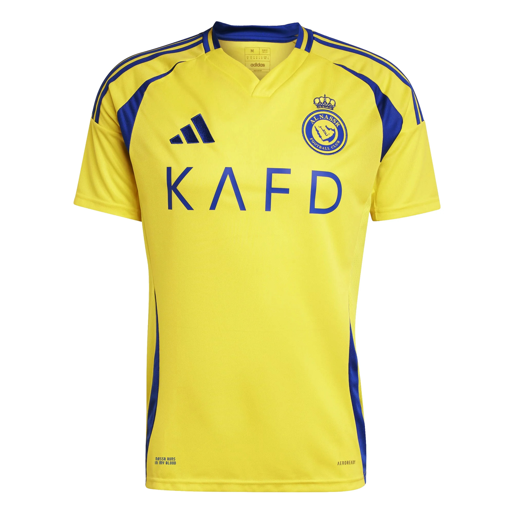 adidas Cristiano Ronaldo Al Nassr Home Jersey 24/25 (Imact Yellow/Royal Blue)