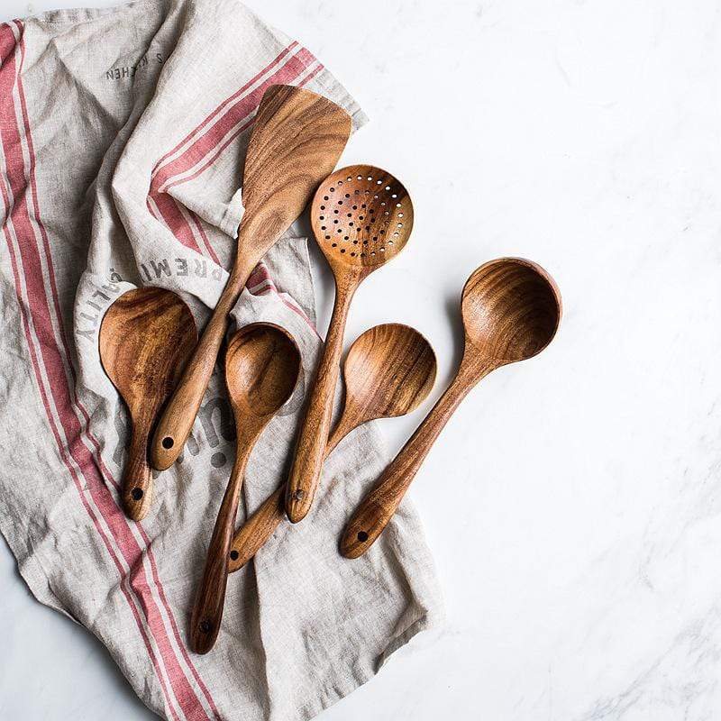 🎅Early Christmas Sale🎅TEAK WOODEN UTENSIL SET