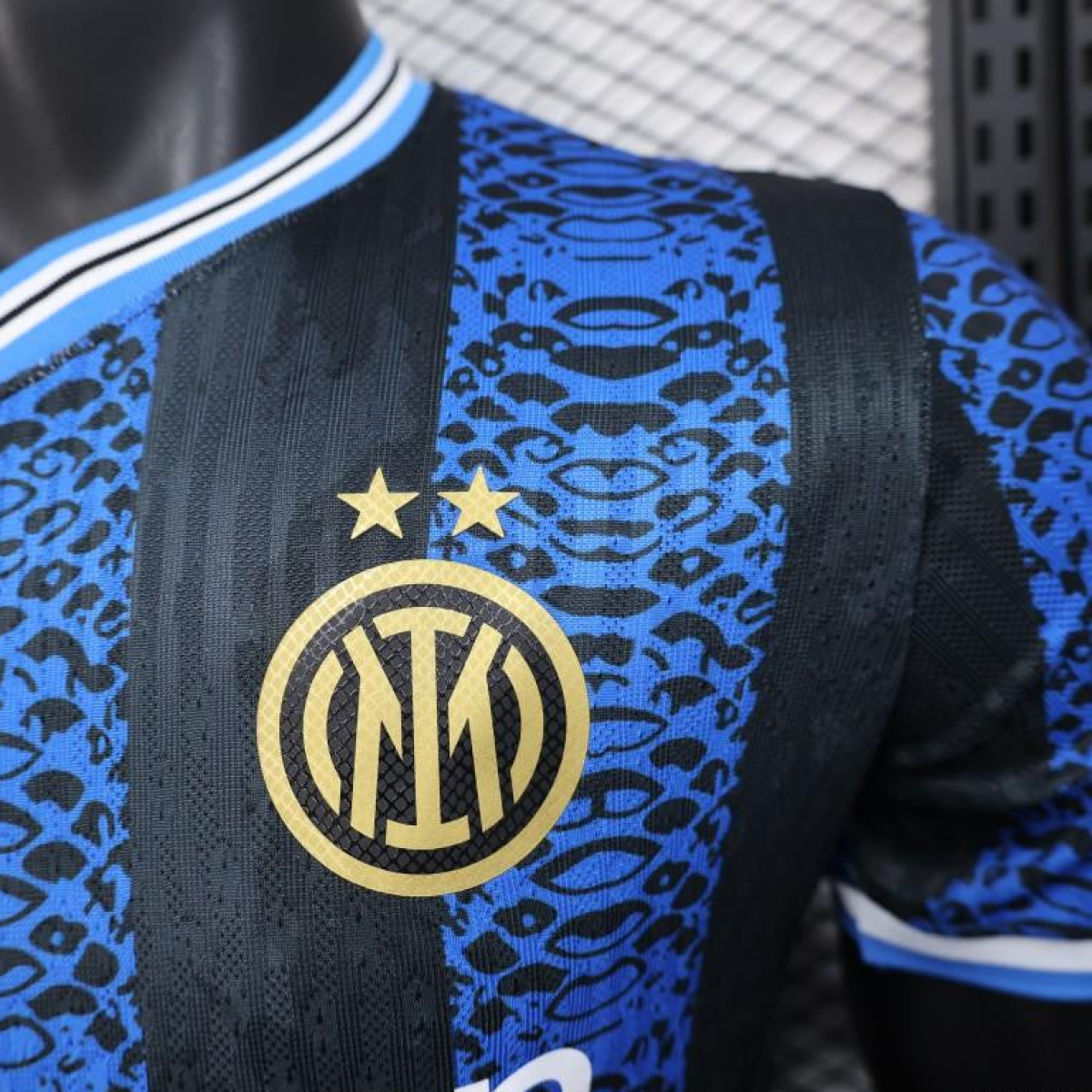 Player Version 25/26 Inter Milan Black and Blue Jersey with Snake Design