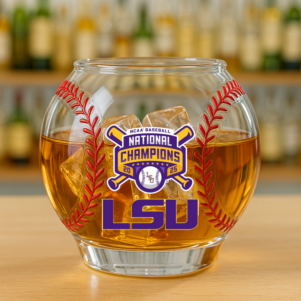 LSU Tigers 2025 NCAA Baseball National Champions Glass