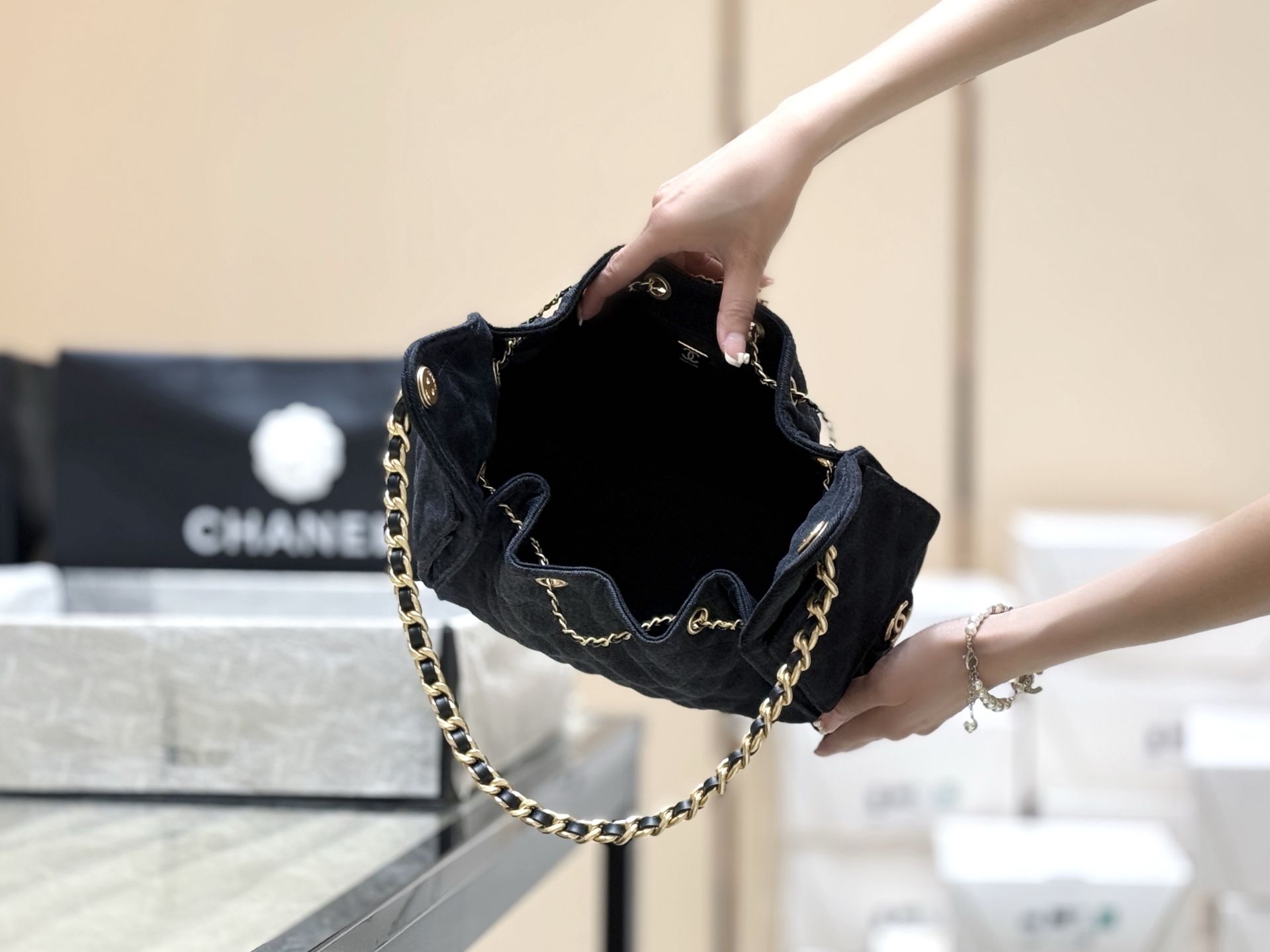 Chanel 25S Spring/Summer Collection Denim Handbag AS5293 00138