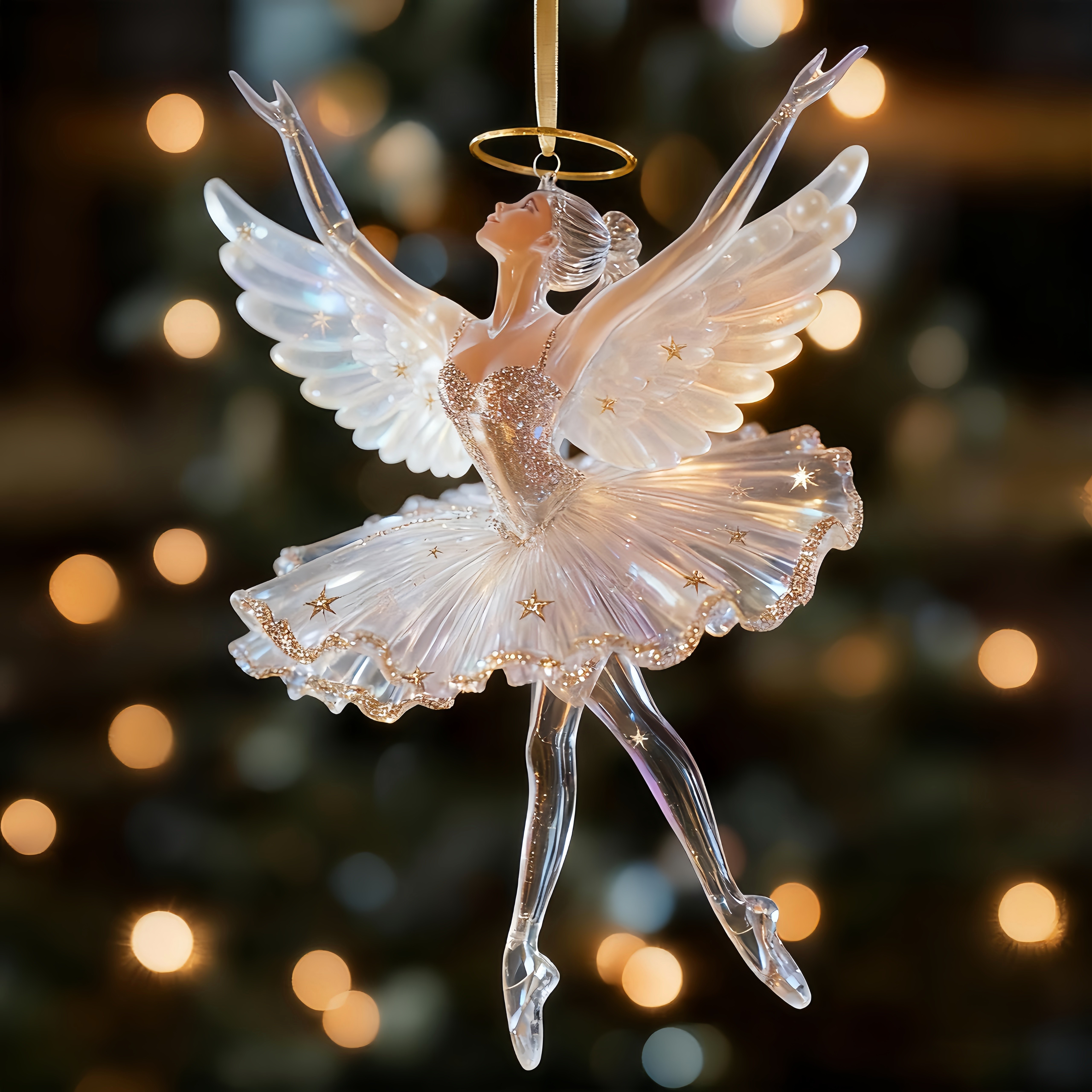 Ballet Dancing Angel Xmas Ornament