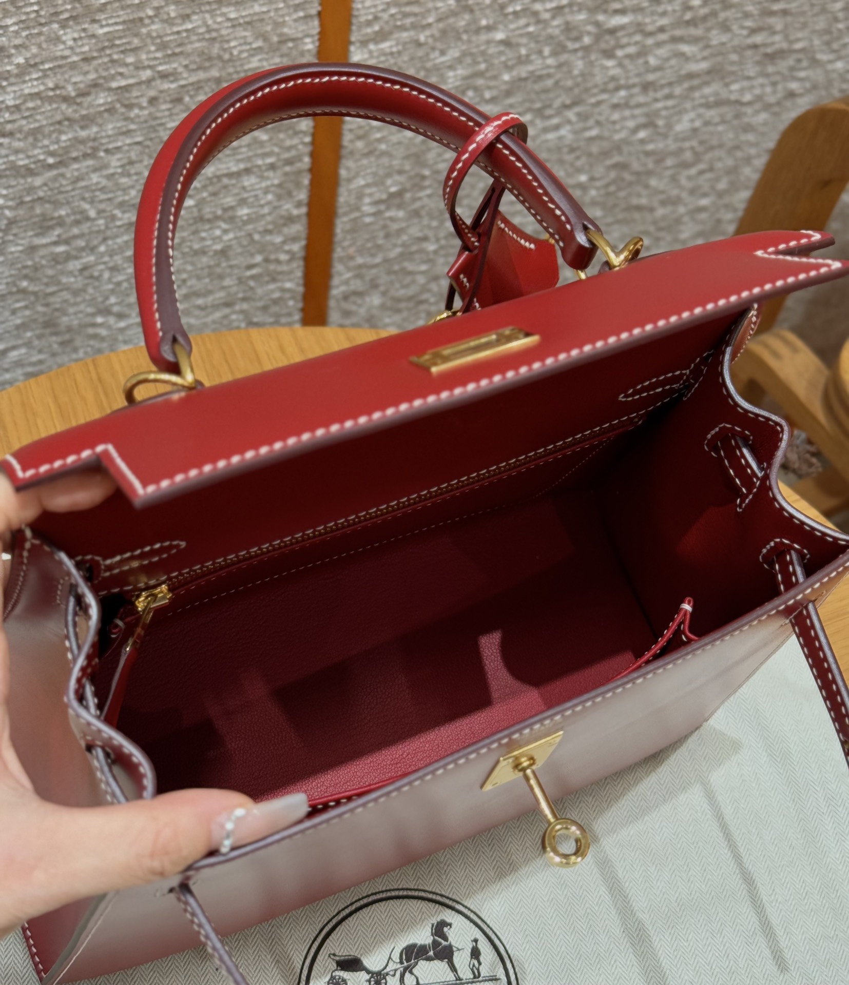 Hermès Kelly 5xRouge piment Handbag (Handmade to order)