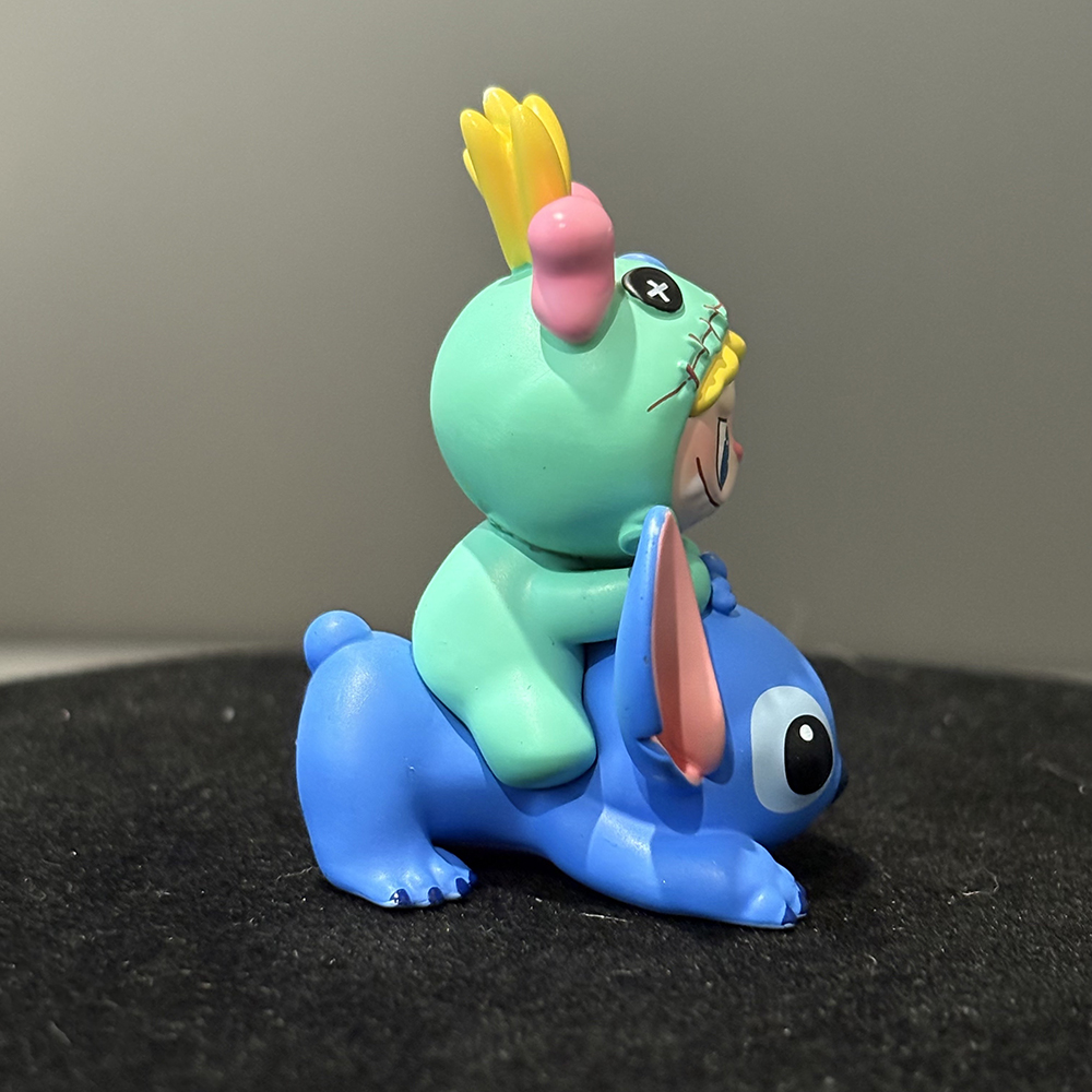 Labubu Rider Stitch cartoon doll size 5.5cm*4cm