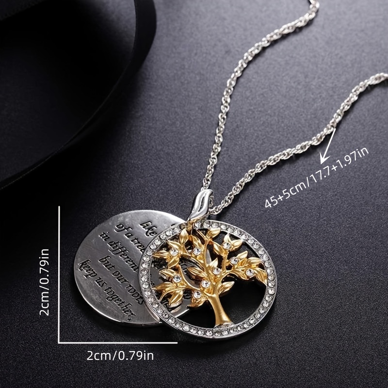 🌲Early Christmas Sale 49% OFF🌲Family Tree Silver Crystal Necklace