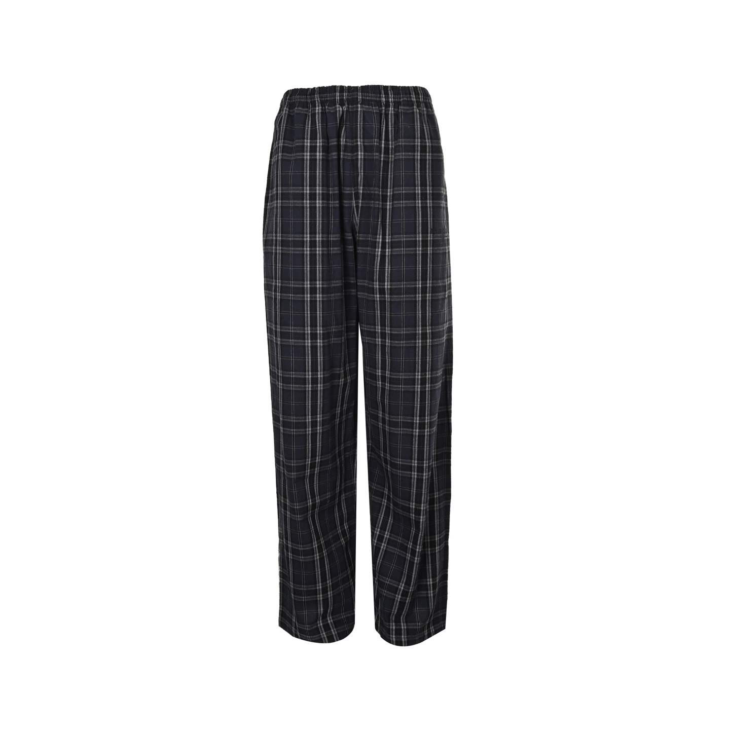 Balenciaga 25Fw blue check appliqué trousers