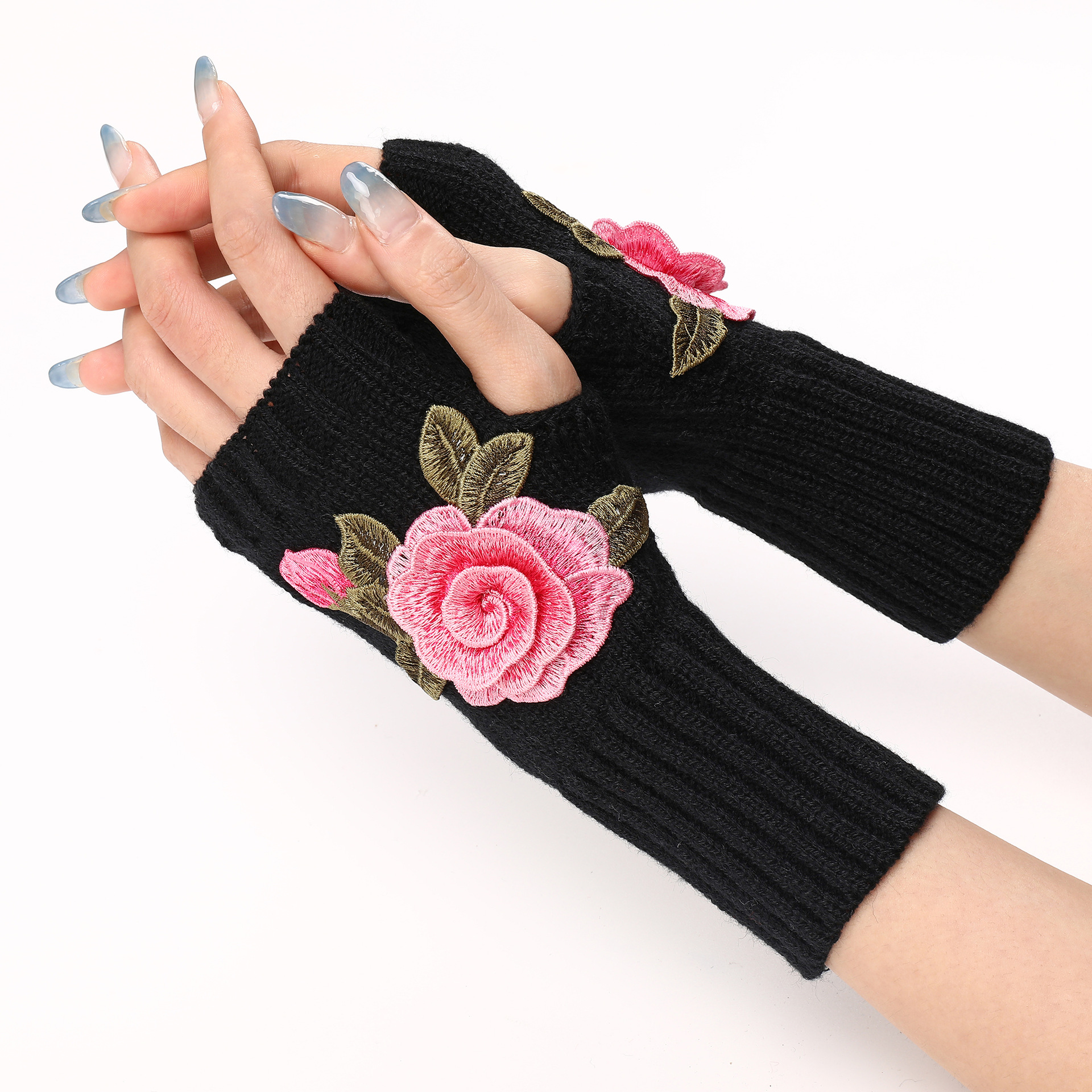 🎄Early Christmas Sale 49% OFF🌸Vintage Floral Embroidered Knitted Gloves✨Buy 3 Get 10% OFF & Free Shipping