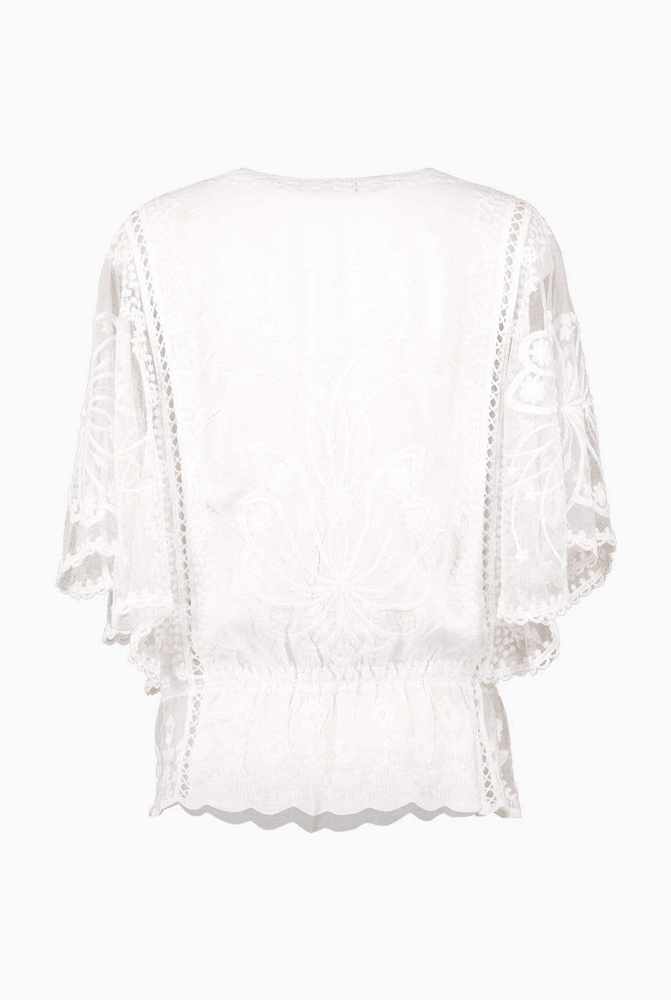 Blusa Bordada Tipo Peplum