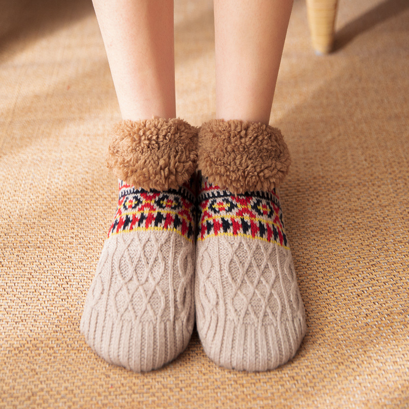 🎅2024 Christmas Promos🔥Cozy Non Slip Knitted Slipper Socks