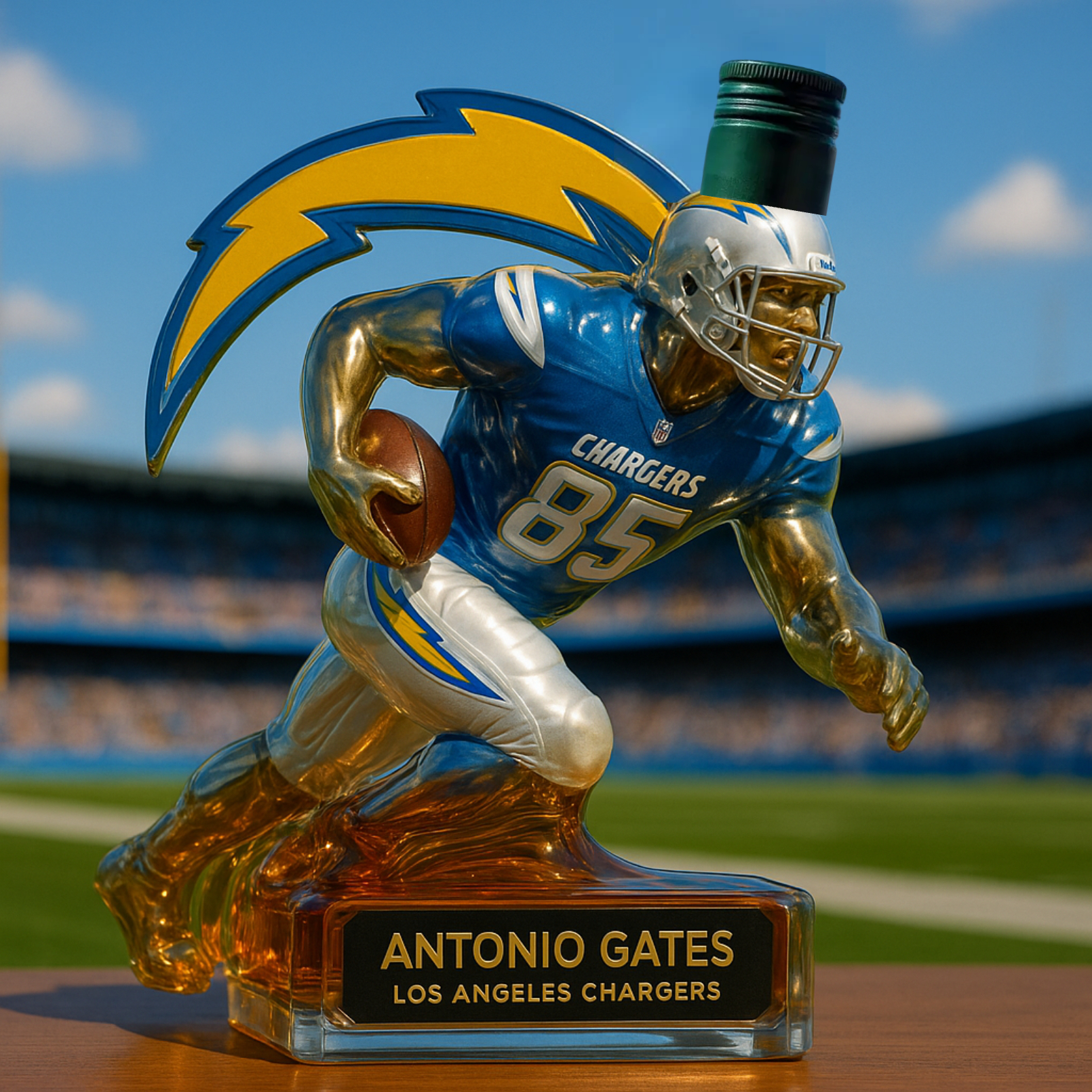 🏆 Antonio Gates – Chargers Legend Commemorative Whiskey Bottle