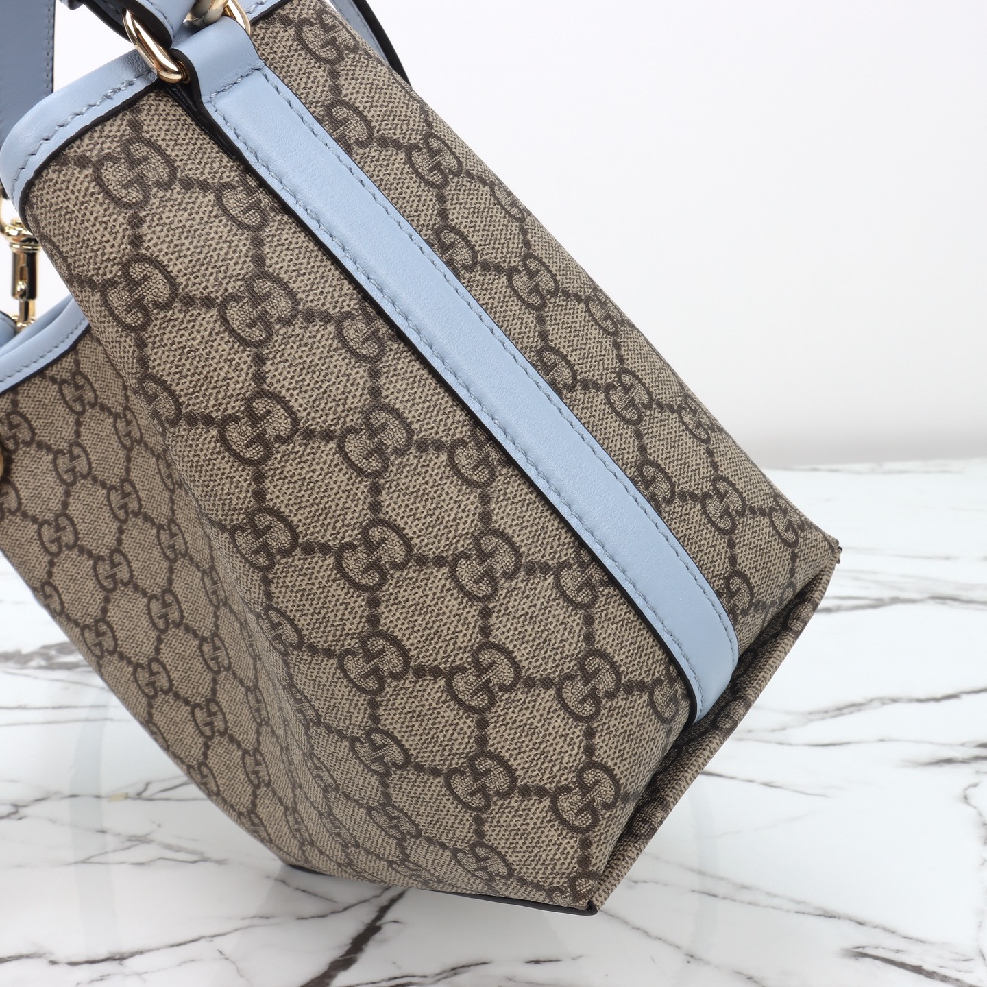 Gucci GG Emblem small bucket bag 815118 FAD6L 9862