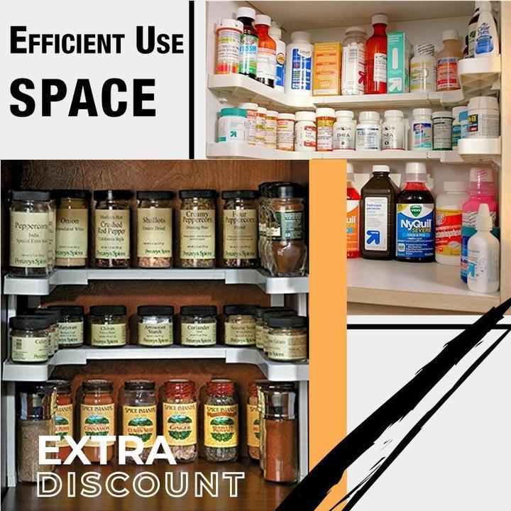 ( Double layer ) Spice Rack and Stackable Shelf（Limited Time Promotion-48% OFF）