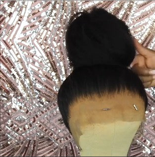 New natural the back looks Basic Cap lace front wig