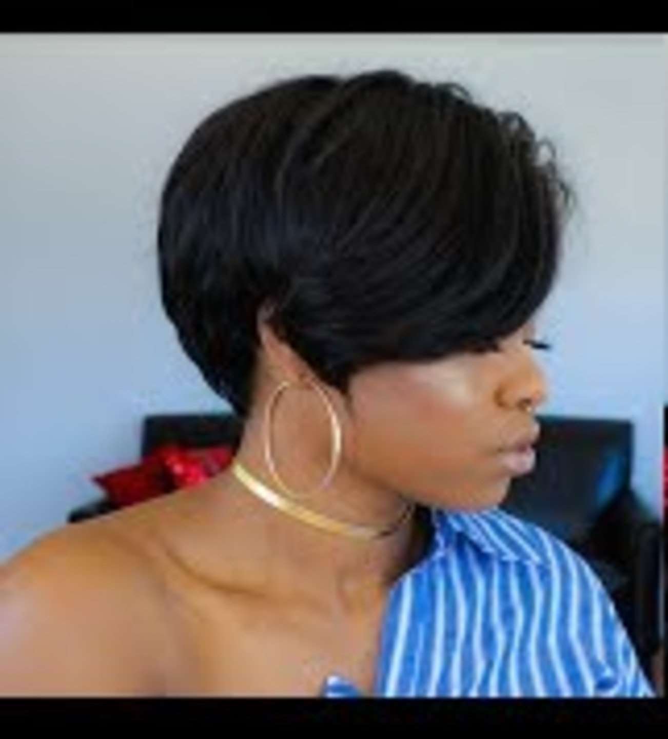 Luna A80 Feminine Afro Short Curly Wig with Bangs