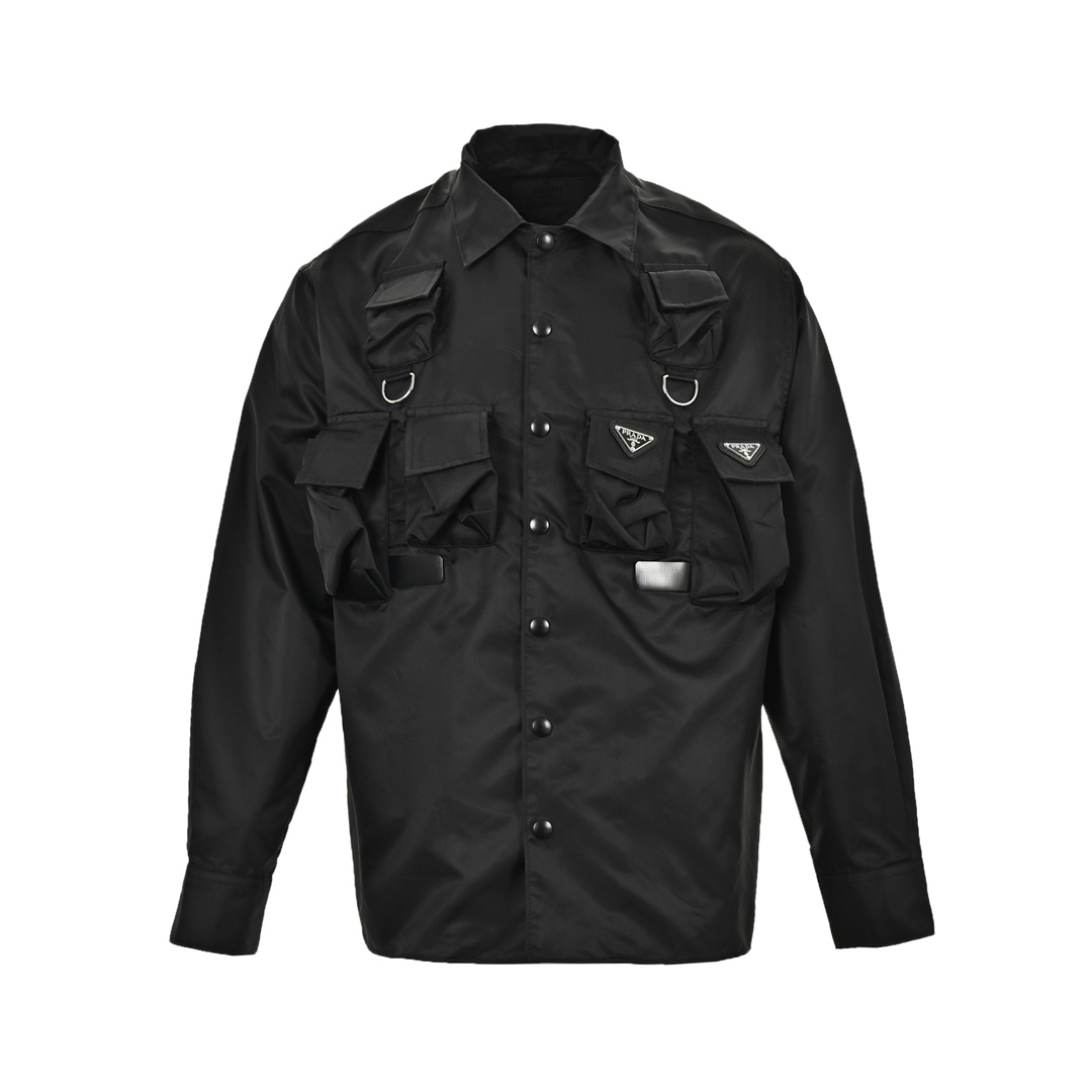 Prada 24ss multi-pocket nylon work jacket