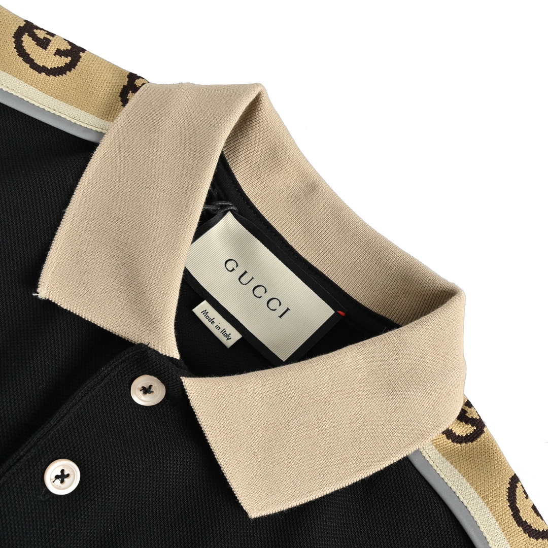 Gucci 20ss reflective webbing Polo short sleeve
