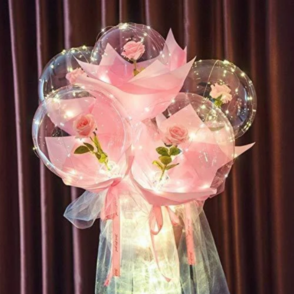 🔥Last Day Promotion - 50% OFF🔥 LED Luminous Balloon Flower Bouquet Flower In Balloon For Gift And Home Decoration - BUY 2 GET 1 FREE