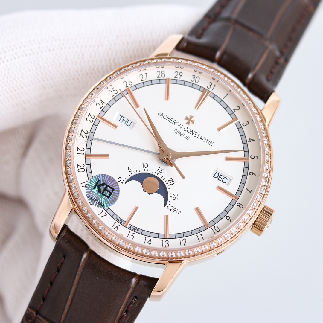 Tradition series complete calendar watch back diamond version 4010TO00RB344B740B345