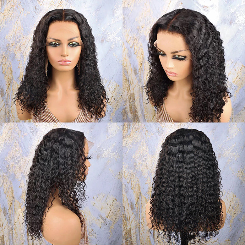 Natural Curly Handmade Hair Lace Front Wig