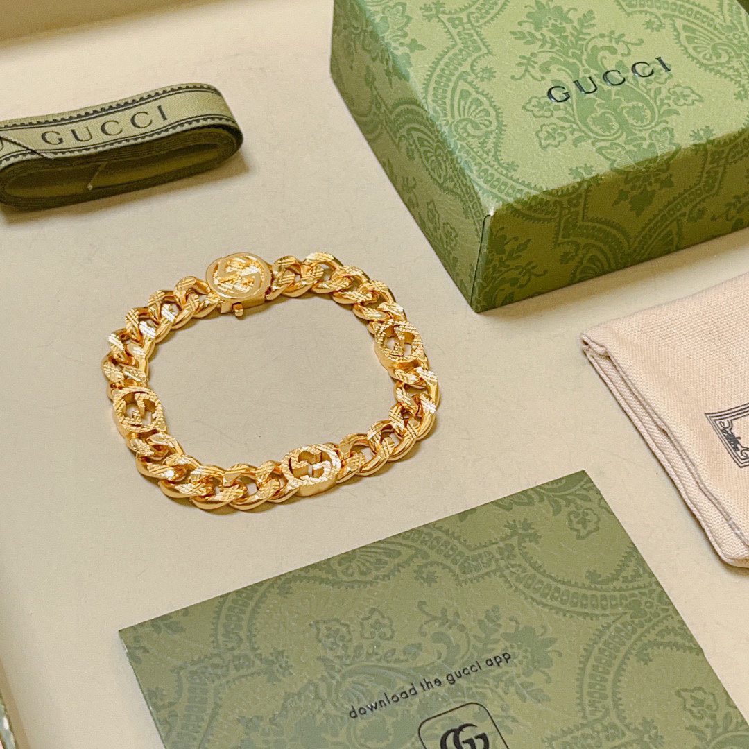 Gucci Gold Flat Bracelet