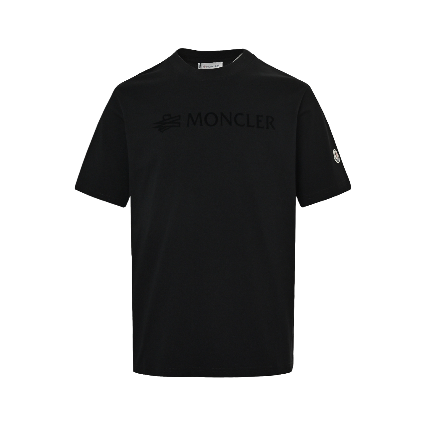 Moncler flocked letter print short sleeves