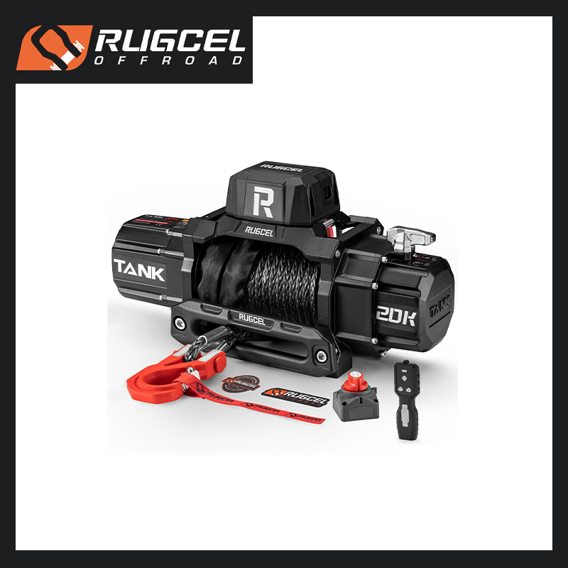 WINCH 13500lb Synthetic Rope Winch 12V Waterproof Electric Winch,2 in 1 Wireless Remote Control, for SUV, Truck & Trailer - TANK Series