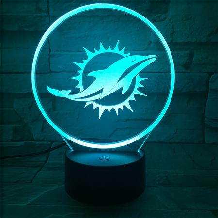 MIAMI DOLPHINS 3D LED LIGHT LAMP