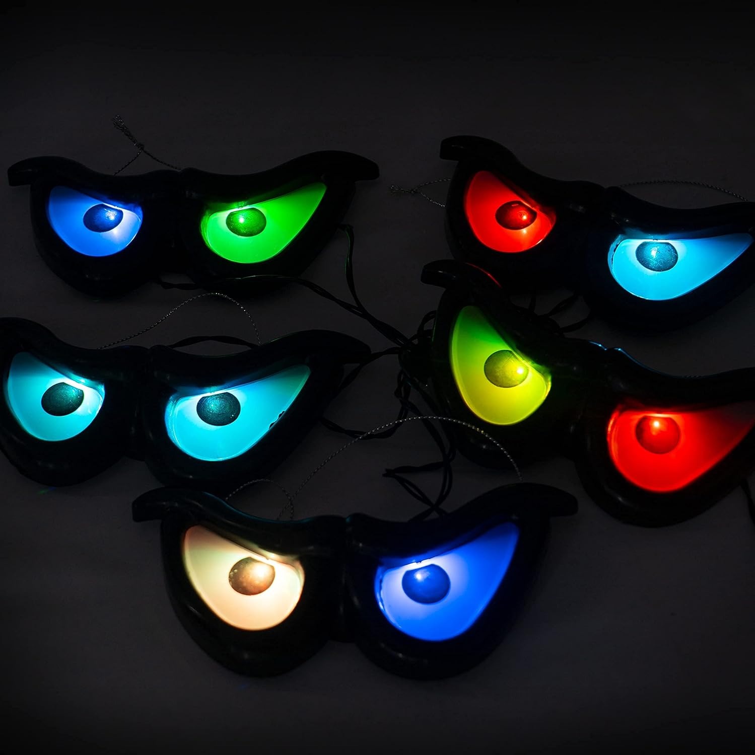 🔥LAST DAY 50% OFF🔥5 Pairs Halloween Ghost Eyes String Lights Decor