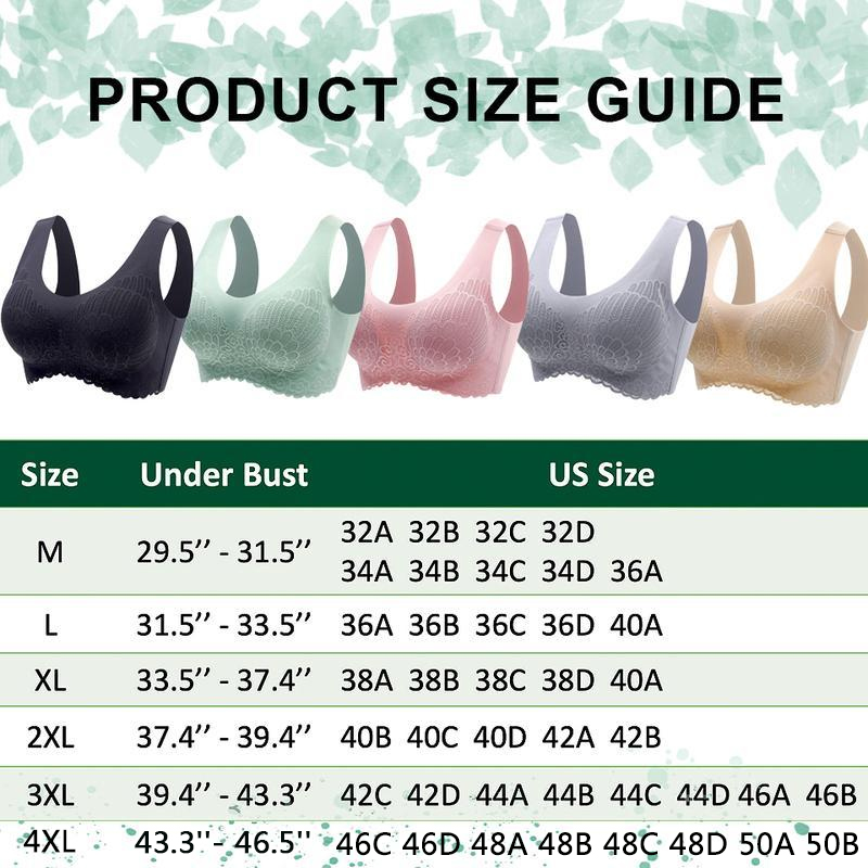 Buy 2 Free Shipping--Wireless Push Up Comfort Shock-proof Latex Pad Lace Bra