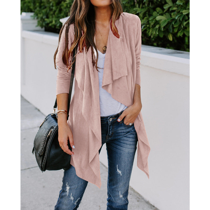 Popular Women's Long-Sleeved Solid Color Windbreaker Jacket