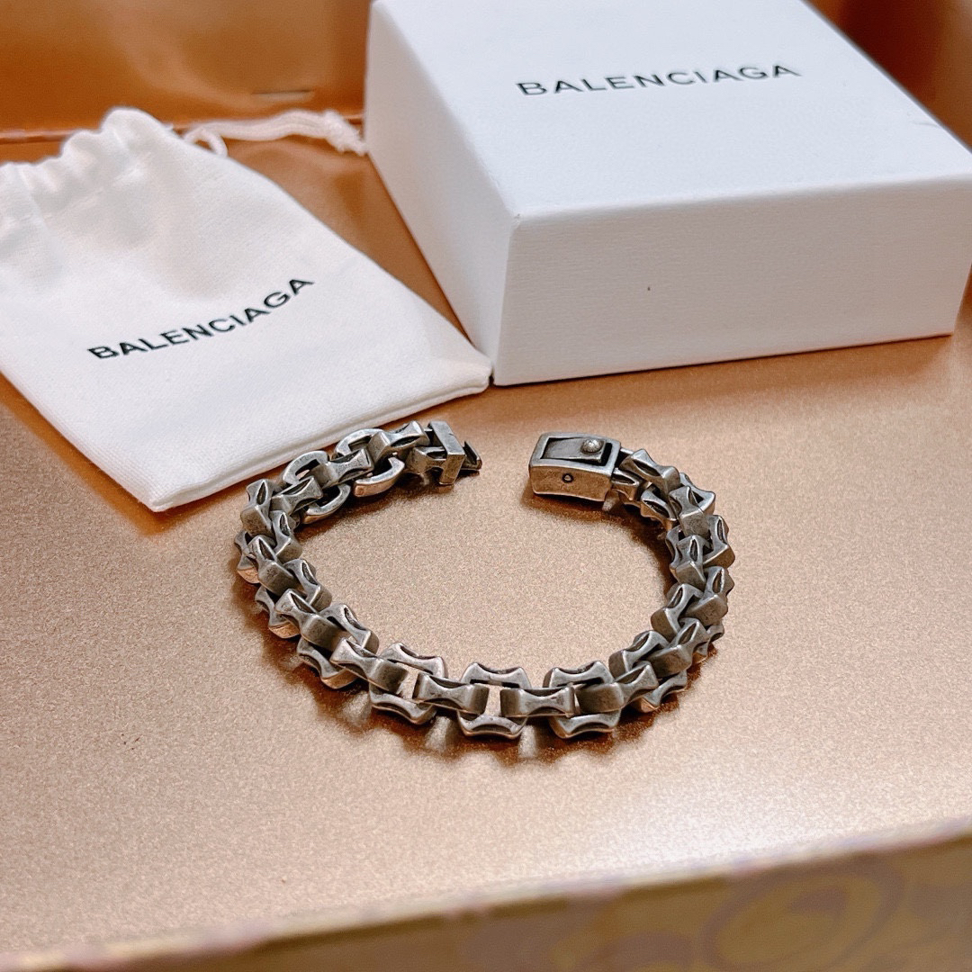 Balenciaga Thai Silver Style Chain Bracelet