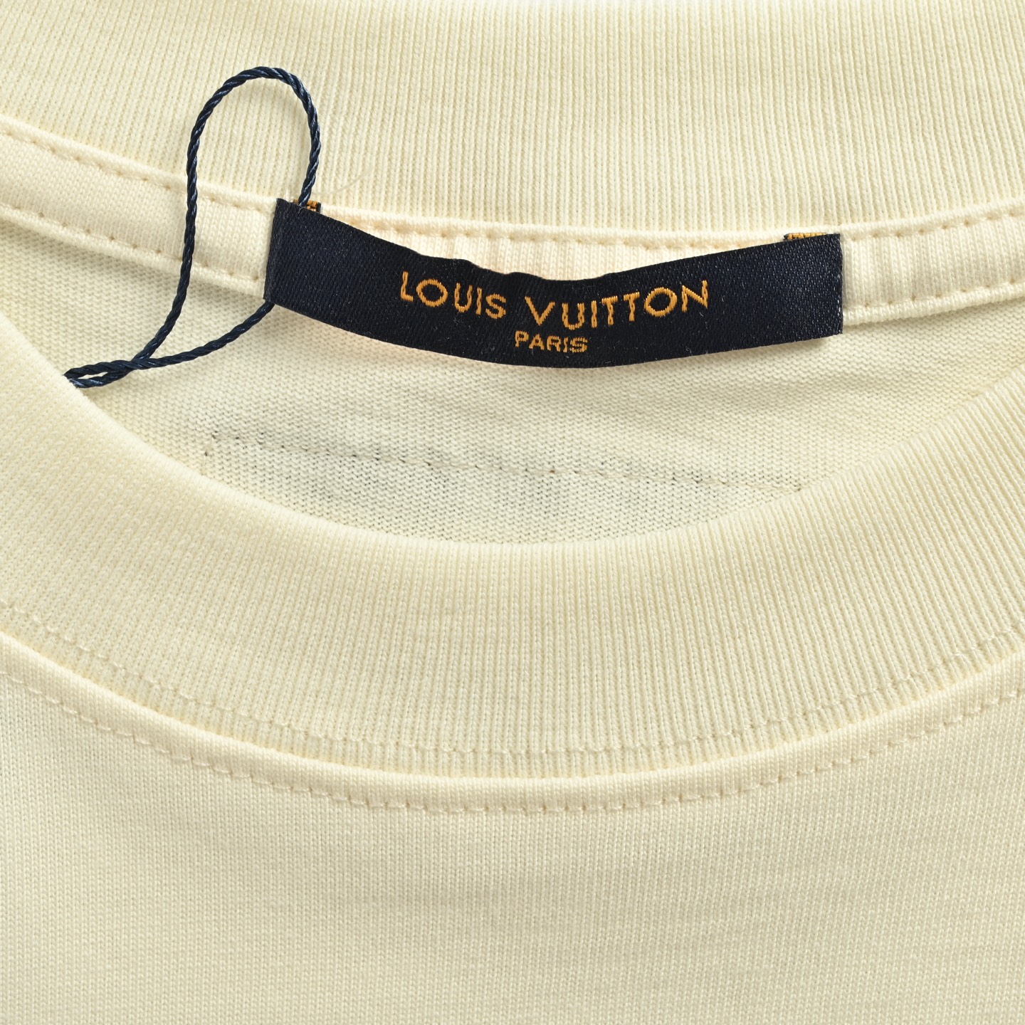 Louis Vuitton 25ss woven embroidered lettering logo short sleeve