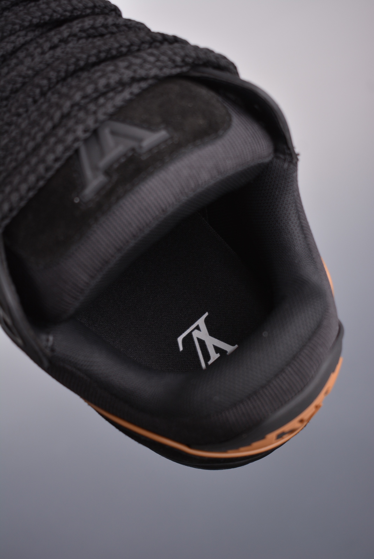 Louis Vuitton Trainer Maxi Low Sneaker Suede Black Brown 1ABM2Y