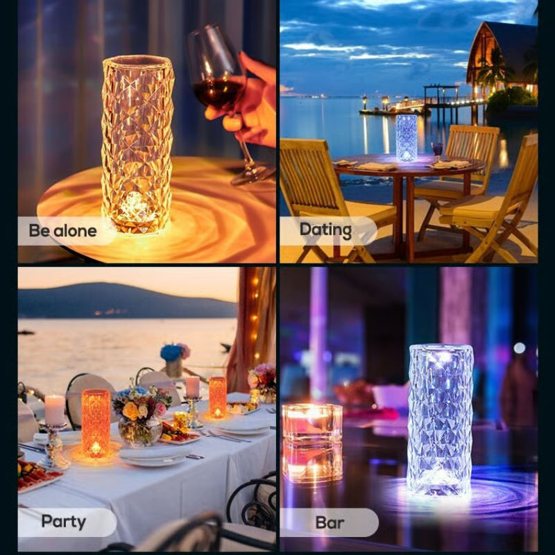 🎁Touching Control Rose Crystal Lamp