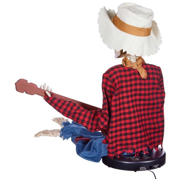 Ecowonde™ Halloween Animated Banjo Skeletons With Lights And Sound Motion Activated
