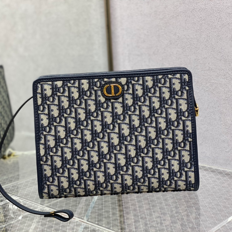 Dior Oblique canvas clutch