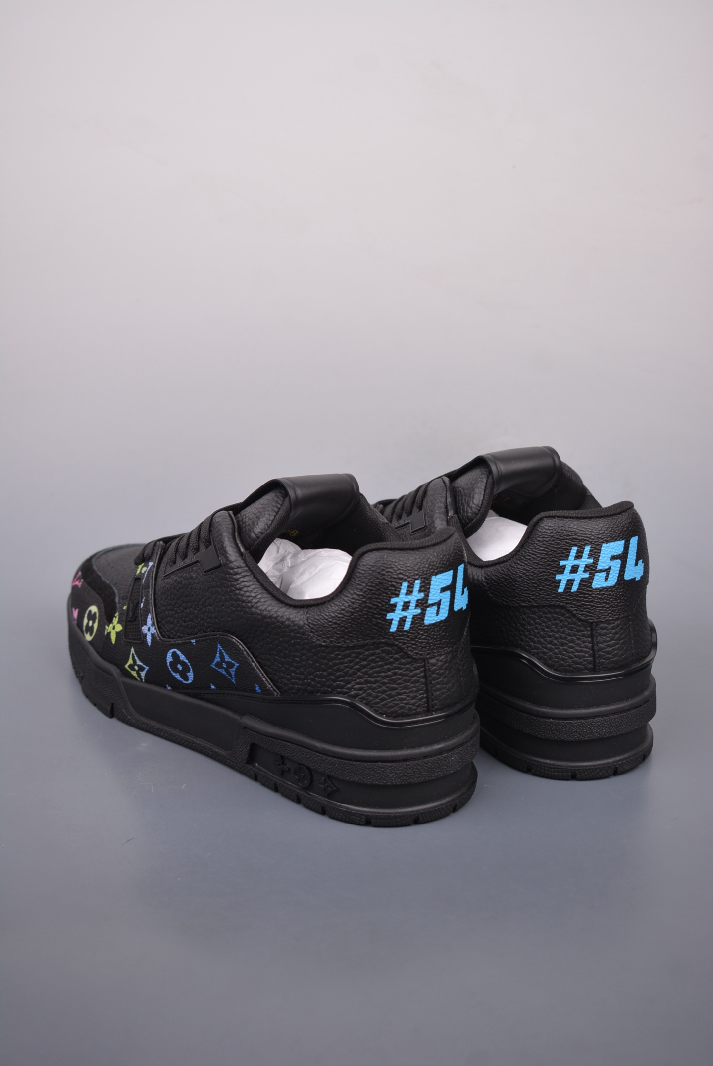 Louis Vuitton Trainer Sneaker Low Black Colorful Print