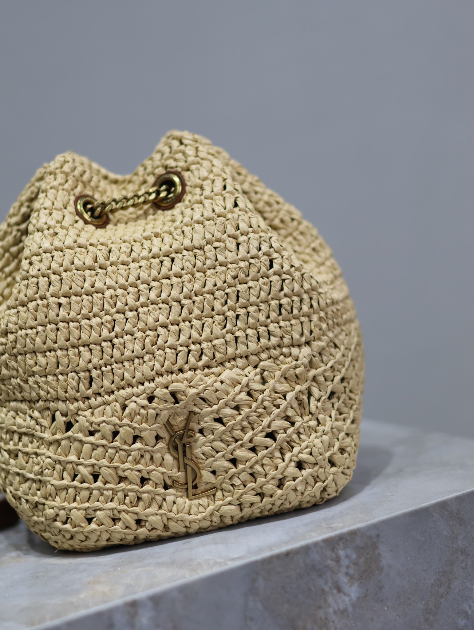 Yves Saint Laurent JOE Woven Mini Bucket Bag 631052