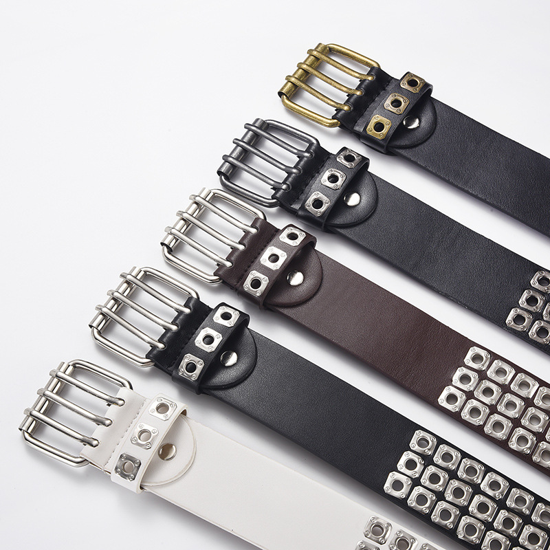 n style punk style personality belt lady, fashion pin buckle belt female tie-in, rivet pin  Pu belt buckle