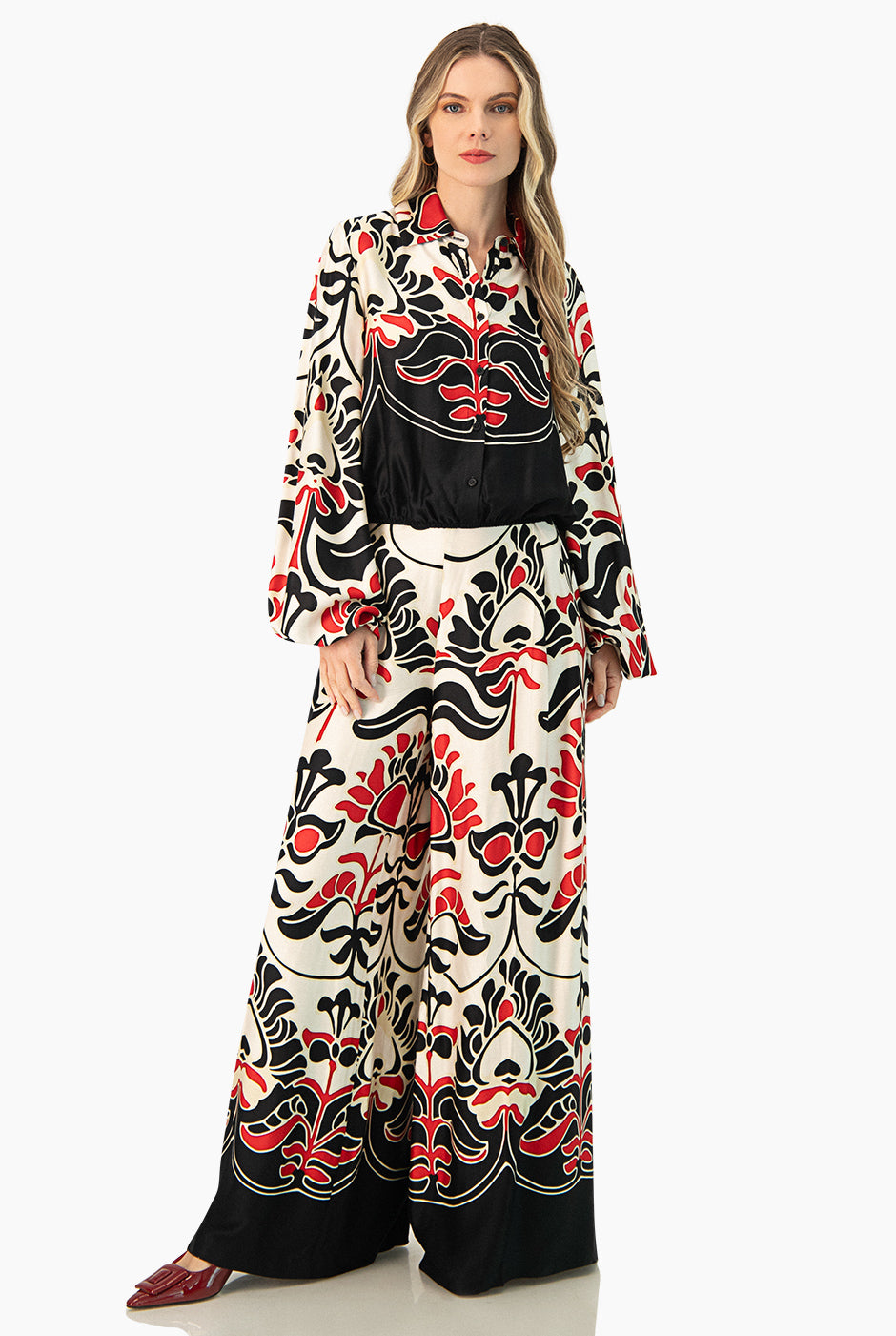 Pantalon de pierna ancha estampado