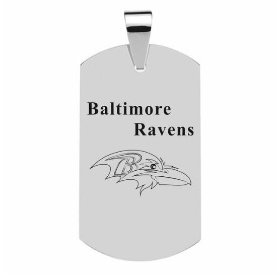 BALTIMORE RAVENS TITANIUM STEEL DOG TAG