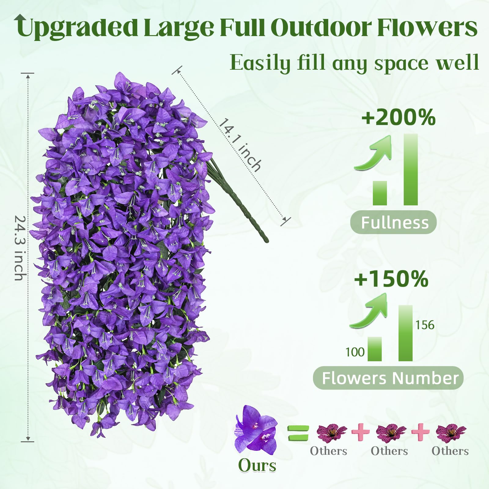 🔥ON SALE - 45% OFF🔥Realistic Faux Silk Bougainvillea Flowers, - UV resistant, Waterproof, Windproof