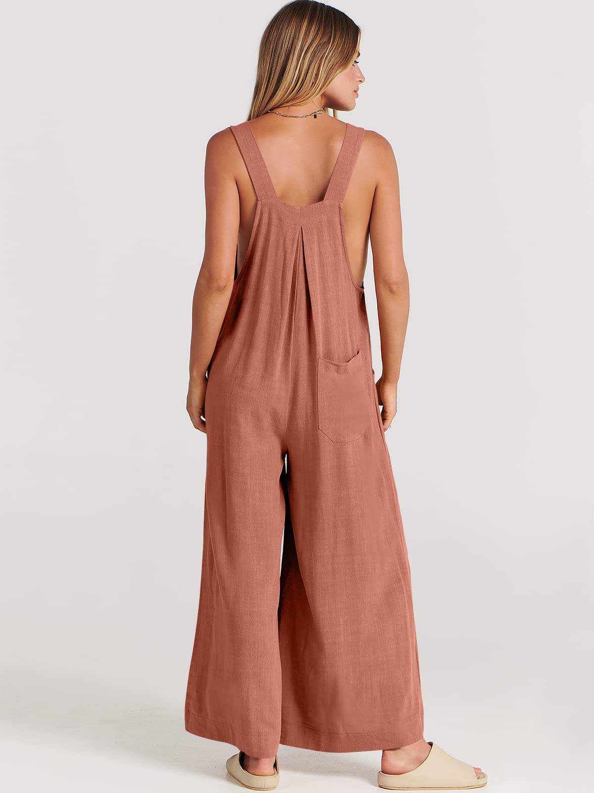 Spring Hot Sale🔥Women's Sleeveless Wide Leg Jumpsuit with Pockets   (Buy 2 Free Shipping)