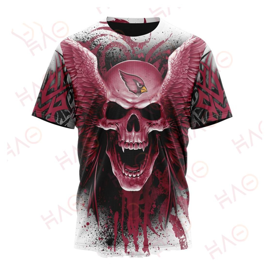 ARIZONA CARDINALS 3D HOODIE SKULL ART