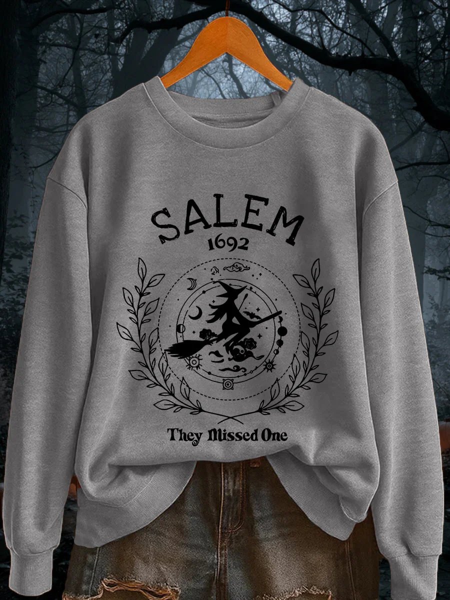 🔥Buy 3 Get 10% Off🔥Women's Funny Halloween Witch Salem 1692 They Missed One Sweatshirt
