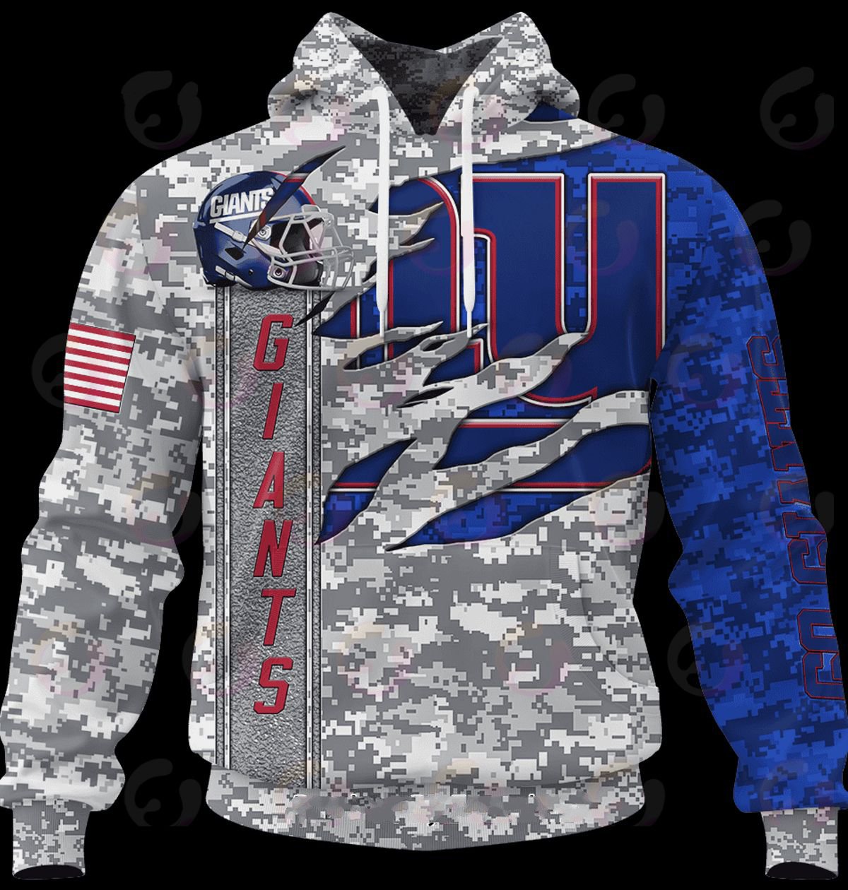 NEW YORK GIANTS 3D HOODIE CAMO US