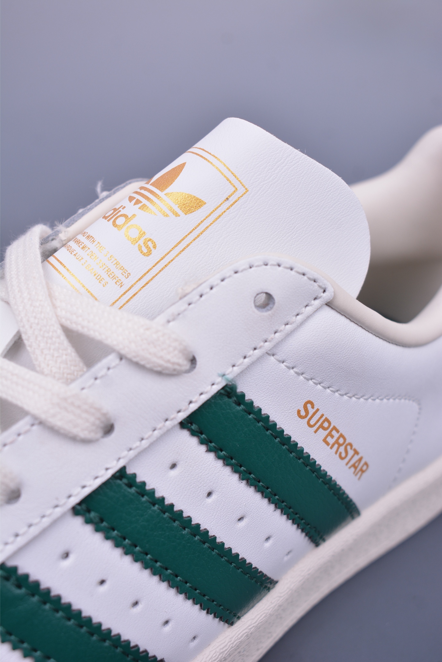 Adidas Originals Superstar II Sneakers White, Green and Gold Label EG4958