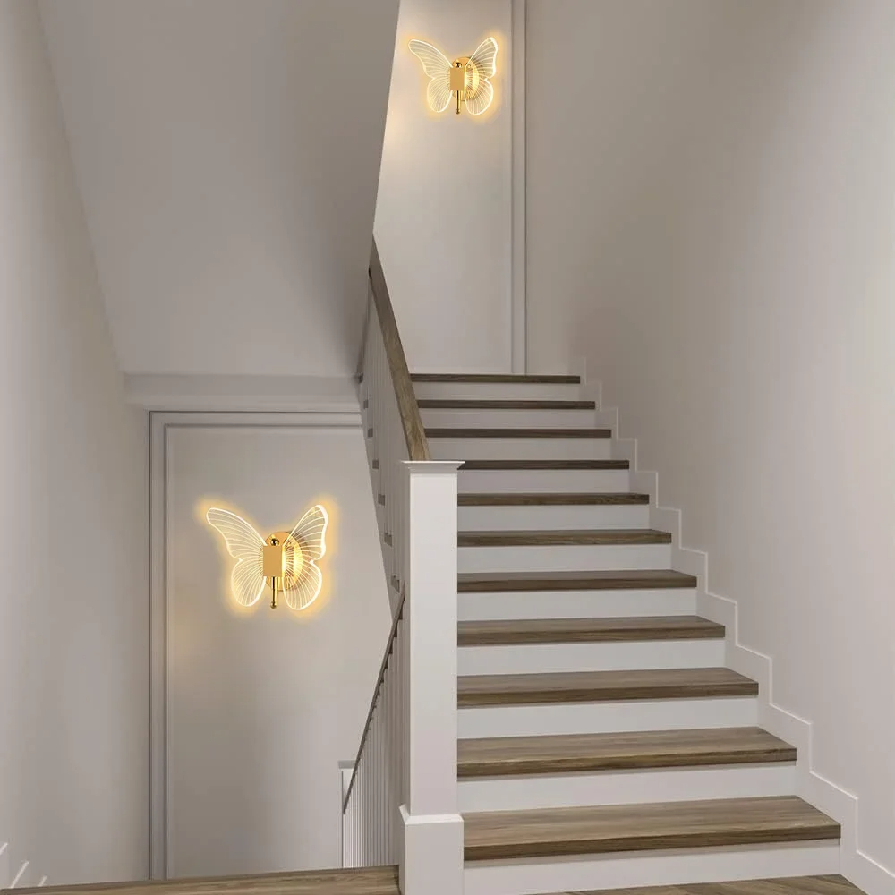 Butterfly LED Wall Light – Sleek Adjustable Lamp for Bedrooms